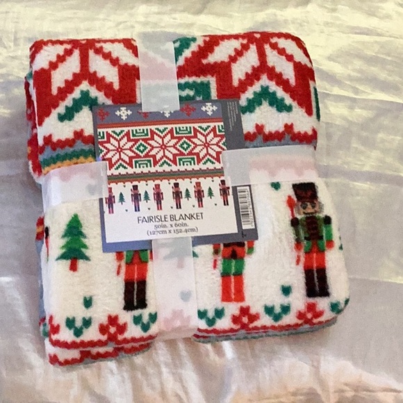 Fairisle Blanket Other - 🎄NWT Holiday Soft Fun Oversized Plush Throw 
Brand New With Tags 50 “ X 60 “ 🎄